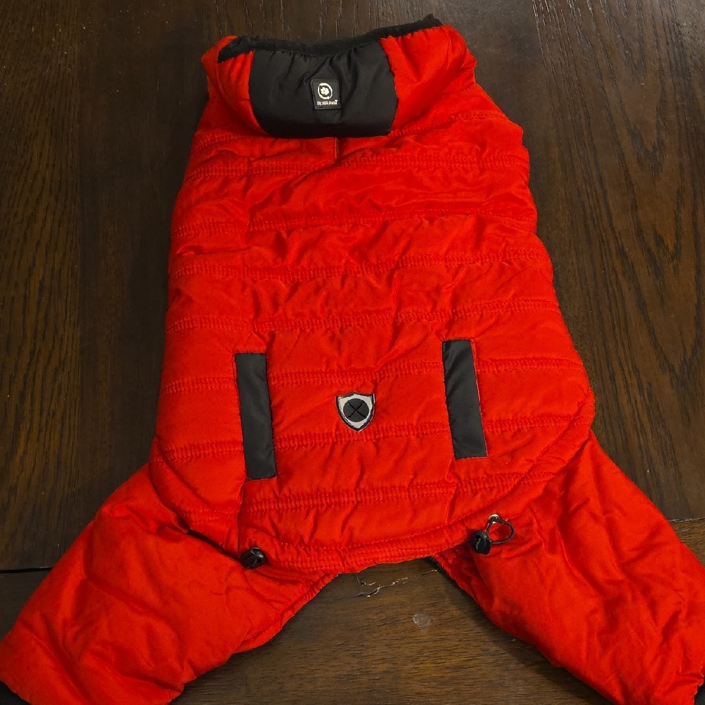Silver Paw Red and Black Dog Jacket